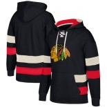 Chicago Blackhawks Black Men's Customized All Stitched Hooded Sweatshirt