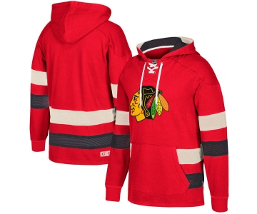 NHL Chicago Blackhawks Red Men's Customized All Stitched Hooded Sweatshirt