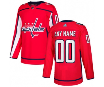 Custom Men's Washington Capitals Red Stitched NHL 2017-2018 adidas Hockey Jersey