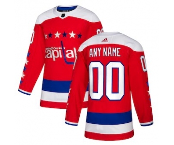 Kids Washington Capitals adidas Red Alternate Authentic Custom Jersey