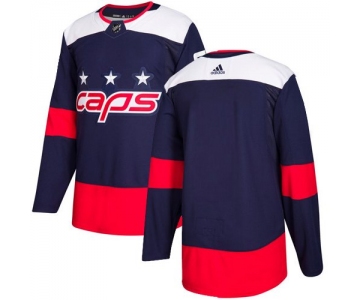 Men's Adidas Washington Capitals Blank Navy Authentic 2018 Stadium Series Stitched NHL Custom Jersey