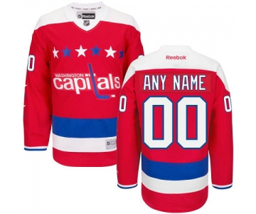 Reebok NHL Men's Red Third Authentic Jersey - Customized Washington Capitals