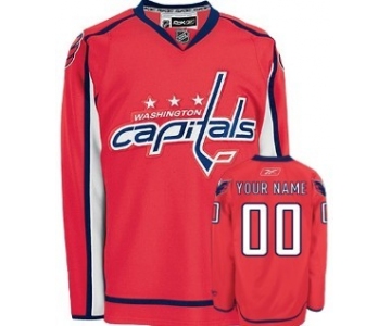 Washington Capitals Mens Customized Red Jersey