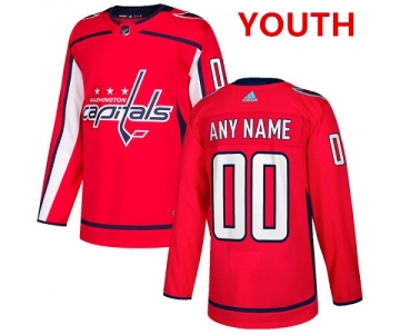 Youth Adidas Washington Capitals Customized Authentic Red Home NHL Jersey