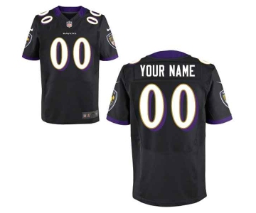 Men's Baltimore Ravens Nike Black Customized 2014 Elite Jersey