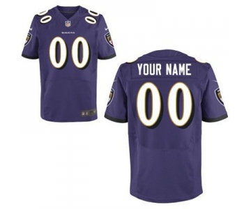 Men's Baltimore Ravens Nike Purple Customized 2014 Elite Jersey