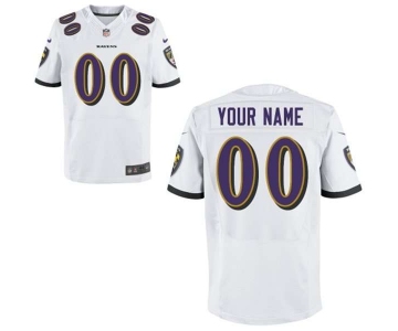 Men's Baltimore Ravens Nike White Customized 2014 Elite Jersey