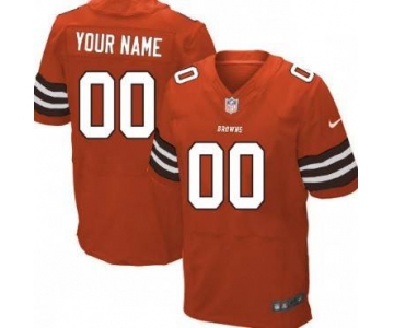 Men's Cleveland Browns Nike Orange Customized 2014 Elite Jersey