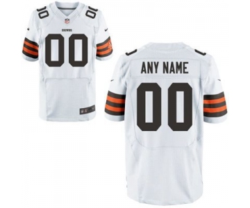 Men's Cleveland Browns Nike White Customized 2014 Elite Jersey