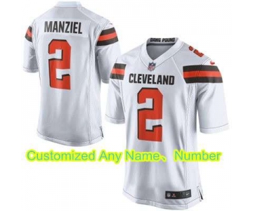 Men's Cleveland Browns Nike White Customized 2015 Elite Jersey