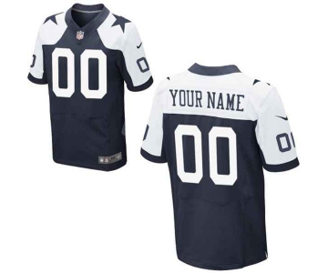 Men's Dallas Cowboys Nike Navy Blue Customized 2014 Alternate Elite Jersey