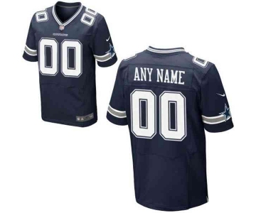 Men's Dallas Cowboys Nike Navy Blue Customized 2014 Elite Jersey