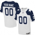 Men's Dallas Cowboys Nike White Customized 2014 Alternate Elite Jersey