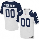 Men's Dallas Cowboys Nike White Customized 2014 Alternate Elite Jersey