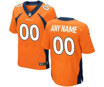 Men's Denver Broncos Nike Orange Customized 2014 Elite Jersey