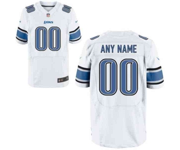 Men's Detroit Lions Nike White Customized 2014 Elite Jersey