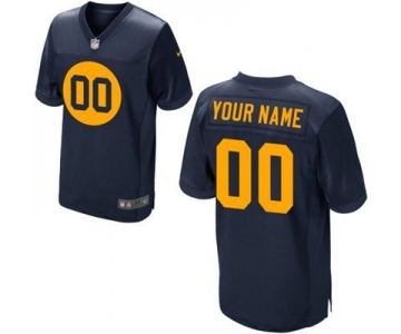 Men's Green Bay Packers Nike Navy Blue Customized 2014 Elite Jersey