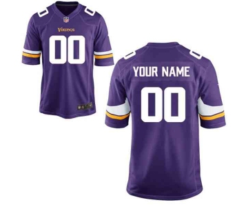 Men's Minnesota Vikings Nike Purple Customized 2014 Elite Jersey