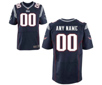 Men's New England Patriots Nike Navy Blue Customized 2014 Elite Jersey