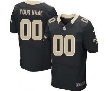 Men's New Orleans Saints Nike Black Customized 2014 Elite Jersey