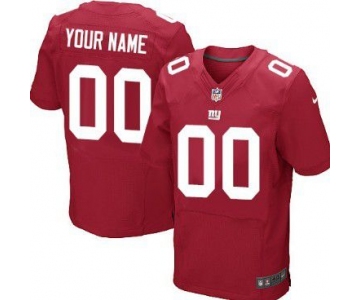 Men's New York Giants Nike Red Customized 2014 Elite Jersey