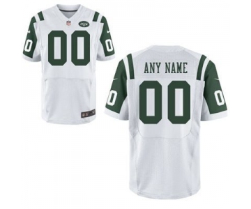 Men's New York Jets Nike White Customized 2014 Elite Jersey