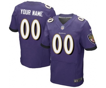 Men's Nike Baltimore Ravens Customized 2014 Purple Elite Jersey