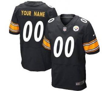 Men's Pittsburgh Steelers Nike Black Customized 2014 Elite Jersey