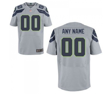 Men's Seattle Seahawks Nike Gray Customized 2014 Elite Jersey