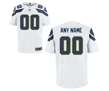 Men's Seattle Seahawks Nike White Customized 2014 Elite Jersey