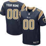 Men's St. Louis Rams Nike Navy Blue Discount Customized Elite Jersey