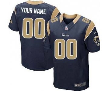 Men's St. Louis Rams Nike Navy Blue Discount Customized Elite Jersey