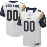 Men's St. Louis Rams Nike White Discount Customized Elite Jersey