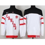 2014/15 Team Canada Kids' Customized White 100TH Jersey