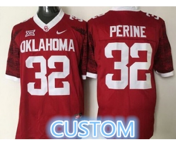 Men's Custom Oklahoma Sooners Red 2016 College Football Nike Limited Jersey