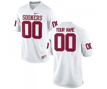 Mens Oklahoma Sooners 2015 Nike White Custom Replica Football Jersey