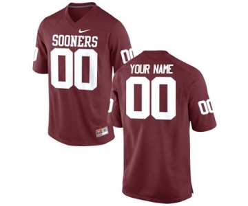 Mens Oklahoma Sooners Custom Replica Football Jersey - 2015 Red