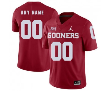 Oklahoma Sooners Red Men's Customized College Football Jersey