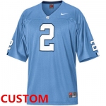 Custom Nike North Carolina Tar Heels (UNC)Replica Football Jersey - Carolina Blue