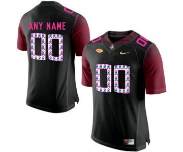 Florida State Seminoles Black Shadow Men's Customized 2018 Breast Cancer Awareness