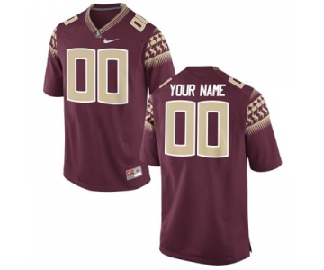 Mens Florida State Seminoles Custom Replica Football Jersey - 2015 Garnet