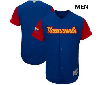 Men's Venezuela Baseball Majestic Royal Blue 2017 World Baseball Classic Custom Team Jersey