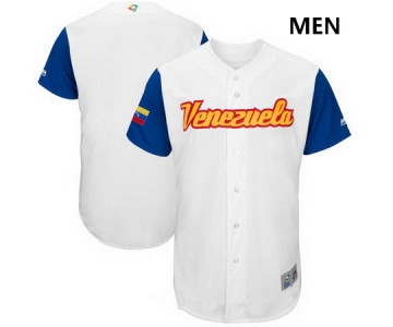 Men's Venezuela Baseball Majestic White 2017 World Baseball Classic Custom Team Jersey