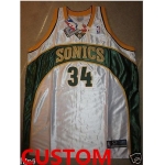 Custom Seattle Supersonics NBA Reebok Jersey
