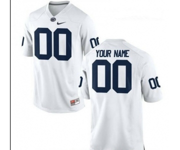 Custom Men's Penn State Nittany Lions Nike White Limited Football Jersey