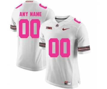 Ohio State Buckeyes White Customized 2018 Breast Cancer Awareness College Football Jersey