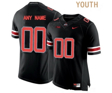 Youth Ohio State Buckeyes Custom College Football Nike Limited Jersey - Lights Black Out