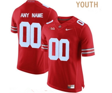 Youth Ohio State Buckeyes Custom College Football Nike Limited Jersey - Red