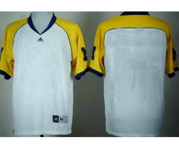 Men's Michigan Wolverines Customized White Jersey