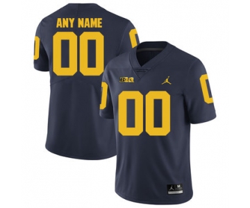 Michigan Wolverines Navy Men's Customized College Football Jersey